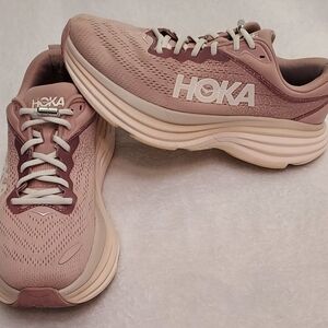 Hoka ONE ONE Bondi 8 Women's Size 9 B Pink Running Shoes Athletic Sneakers